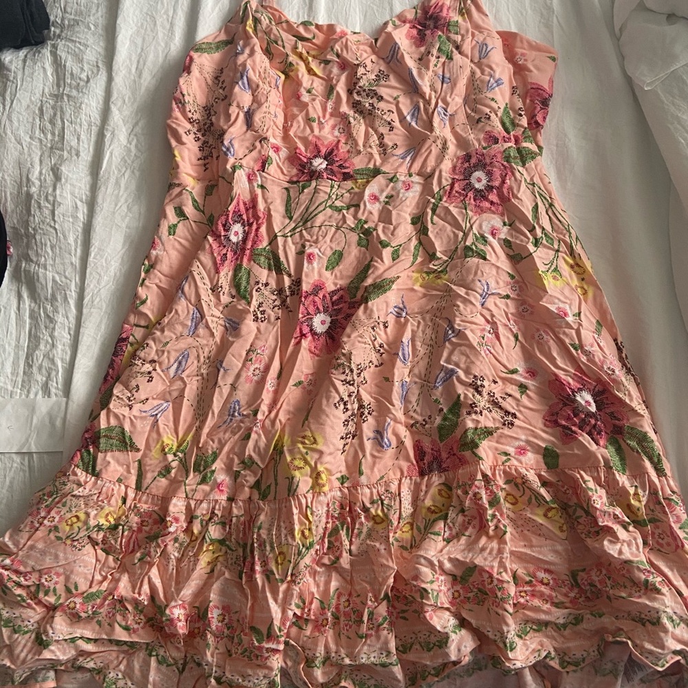 Pink floral dress